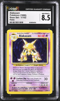 
              POKEMON TCG: BASE SET - ALAKAZAM - 1/102 (HOLO) (ENGLISH) (GRADED / CGC 8.5) (📌 CONDITION 9.5)
            