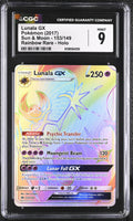 
              POKEMON TCG: SUN & MOON BASE SET - LUNALA GX - 153/149 (RAINBOW RARE - HOLO) (ENGLISH) (GRADED / CGC 9) (📌 CONDITION 9.5)
            