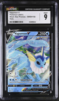 
              POKEMON TCG: BLACK STAR PROMOS - VAPOREON V - SWSH150 (HOLO) (ENGLISH) (GRADED / CGC 9) (📌 CONDITION 9.5)
            
