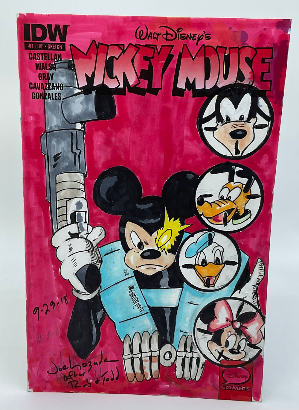 IDW COMICS MICKEY MOUSE ISSUE #1 VOL #1 (BLANK COVER VARIANT) (MICKEY MOUSE CUSTOM ART BY UNKNOWN ARTIST) (JUNE 2015)