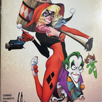DC COMICS HARLEY QUINN: 25TH ANNIVERSARY SPECIAL ISSUE #1 (ONE-SHOT) (LE 3,000) (KNOWHERE GAMES & COMICS EXCLUSIVE / JOE BENITEZ VARIANT COVER) (SIGNED / AUTOGRAPHED BY JOE BENITEZ) (NO COA) (NOV 2017) (📌 CONDITION 8.5/9.0)