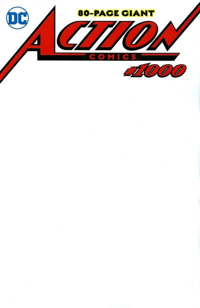 DC COMICS ACTION COMICS VOL. 1 ISSUE #1000 (1ST APPEARANCE OF ROGAL ZAAR) (SUPERMAN) (BLANK VARIANT COVER) (JUNE 2018) (🔑 KEY ISSUE) (📌 CONDITION 9.5)