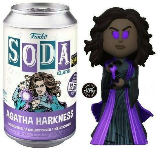 FUNKO SODA FIGURE! MARVEL WANDAVISION: AGATHA HARKNESS (GLOW CHASE) (LE 2,000) (ENTERTAINMENT EARTH EXCLUSIVE STICKER)