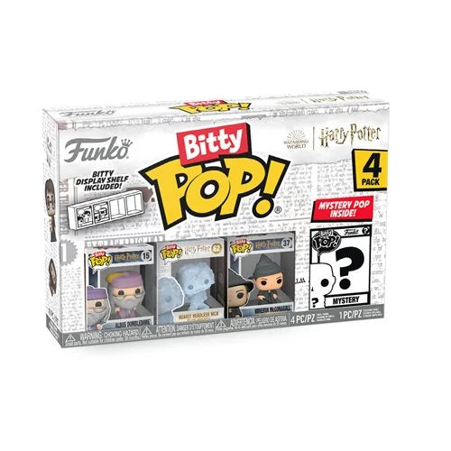 FUNKO BITTY POP! HARRY POTTER SERIES 3: ALBUS DUMBLEDORE / NEARLY HEADLESS NICK / MINERVA MCGONAGALL (4-PACK) (MYSTERY POP INSIDE)