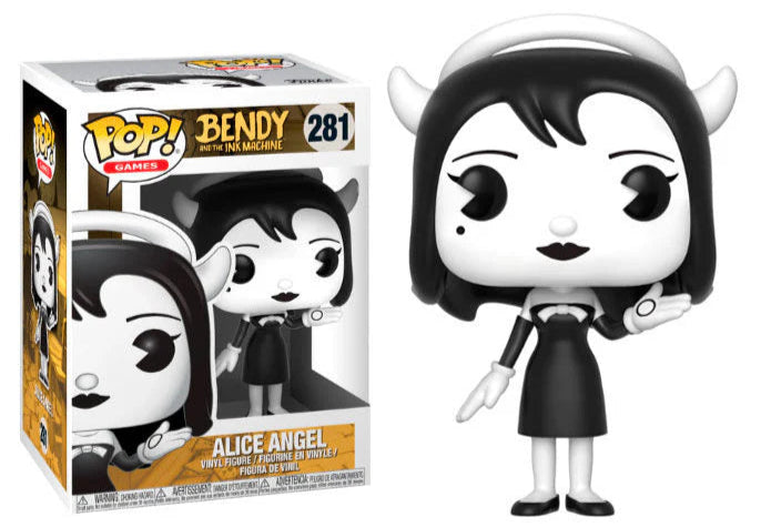 FUNKO POP! GAMES BENDY AND THE INK MACHINE: ALICE ANGEL #281 (HOT TOPIC PRE-RELEASE STICKER) (📌 CONDITION 8.0)