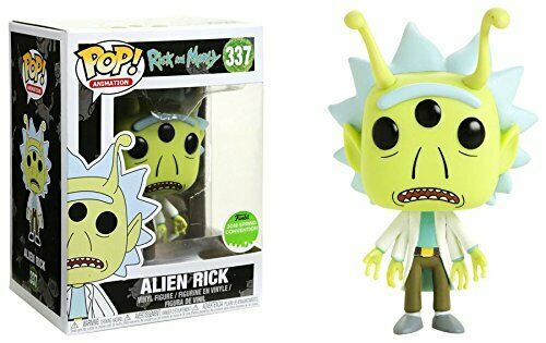 FUNKO POP! ANIMATION RICK & MORTY: ALIEN RICK #337 (2018 SPRING CONVENTION STICKER) (📌CONDITION 8.5/9.0)