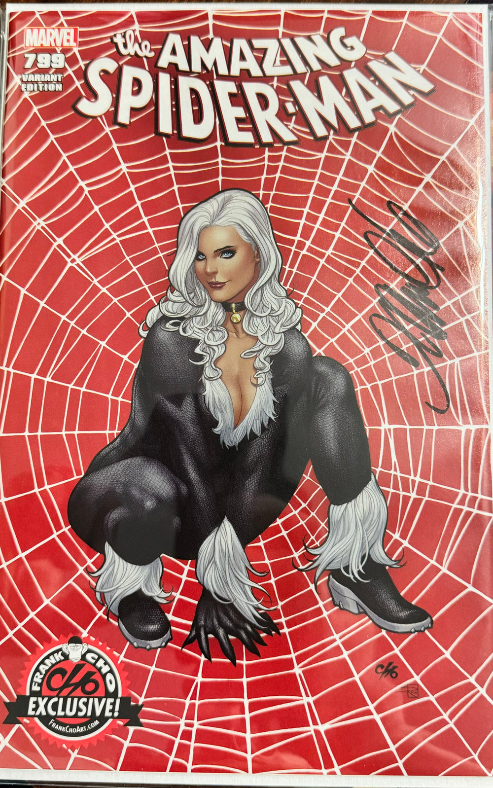 MARVEL COMICS THE AMAZING SPIDER-MAN VOL. 5 ISSUE #799 (LE 2,800) (4COLORBEAST.COM EXCLUSIVE FRANK CHO VARIANT COVER) (SIGNED / AUTO BY FRANK CHO) (4COLORBEAST.COM COA) (JUNE 2018) (🔑 KEY ISSUE) (📌 CONDITION 9.5)