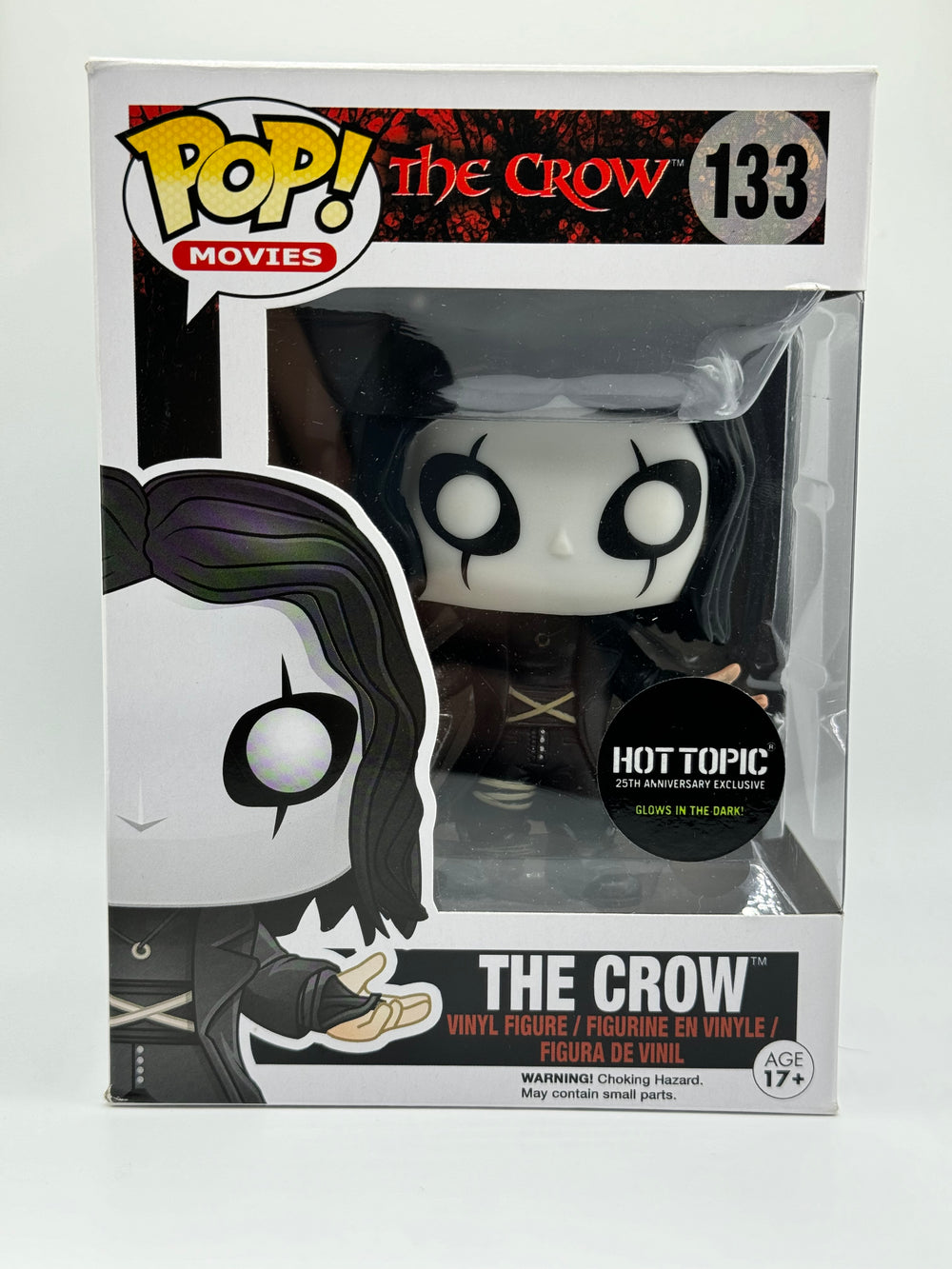 FUNKO POP! MOVIES THE CROW: THE CROW (GLOW) #133 (HOT TOPIC GLOW EXCLUSIVE STICKER)