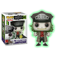 FUNKO POP! MOVIES BEETLEJUICE: GLOW BEETLEJUICE W/ GUIDE HAT #605 (GO! EXCLUSIVE STICKER)