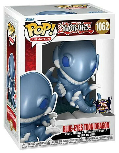 FUNKO POP! ANIMATION YU-GI-OH: BLUE-EYES TOON DRAGON #1062 (25TH ANNIVERSARY STICKER)