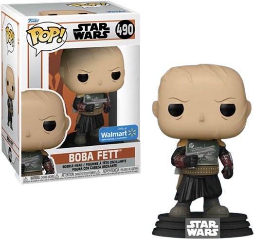 BOBA FETT #490 (UNMASKED) (WALMART EXCLUSIVE STICKER) (STAR WARS) FUNKO POP