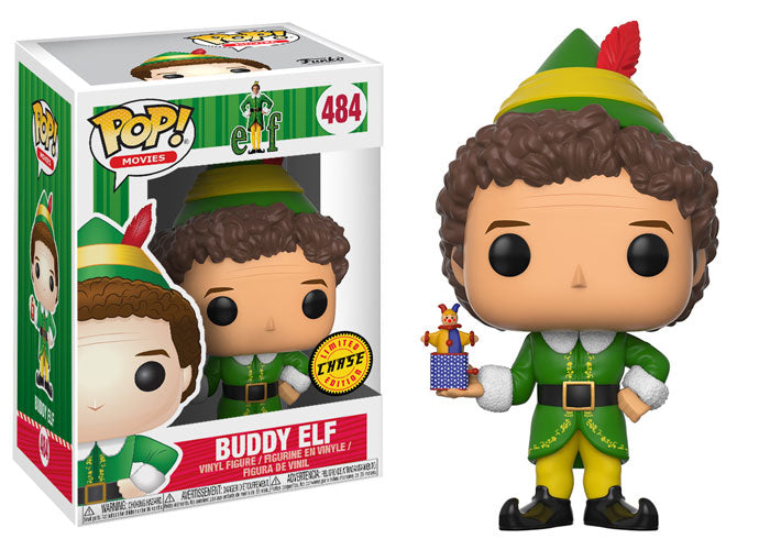 FUNKO POP! MOVIES BUDDY THE ELF: BUDDY ELF #484 (CHASE) (📌CONDITION 4.5)
