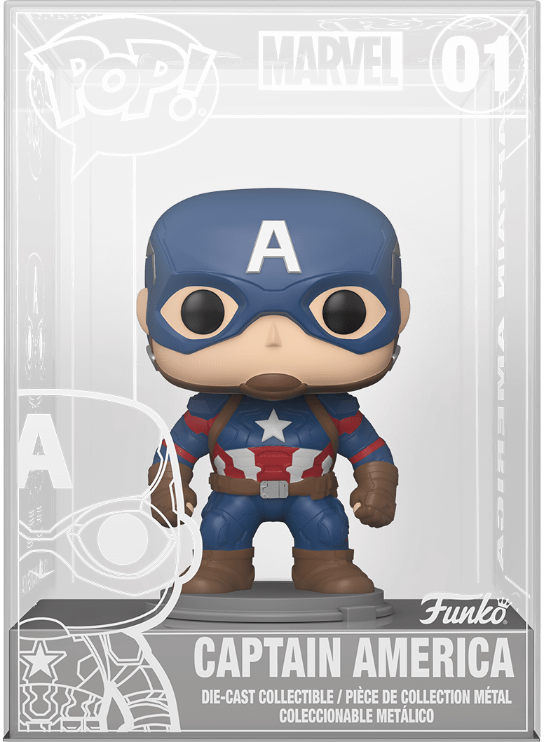 FUNKO POP! MARVEL DIE-CAST: CAPTAIN AMERICA #01 (2021 SUMMER CONVENTION EXCLUSIVE)