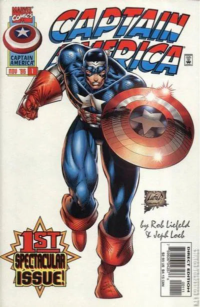 MARVEL COMICS CAPTAIN AMERICA VOL. 2 ISSUE #1 (1ST APPEARANCE OF RIKKI BARNES) (NOV 1996) (🔑 KEY ISSUE) (📌 CONDITION 8.5/9.0)