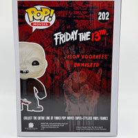 FUNKO POP! MOVIES FRIDAY THE 13TH: UNMASKED JASON VOORHEES #202 (LE 1,008) (2015 SDCC EXCLUSIVE STICKER) (📌CONDITION 9.5)