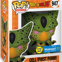 FUNKO POP! ANIMATION DRAGON BALL Z: GLOW CELL (FIRST FORM) #947 (WALMART EXCLUSIVE STICKER) (📌CONDITION 9.5)