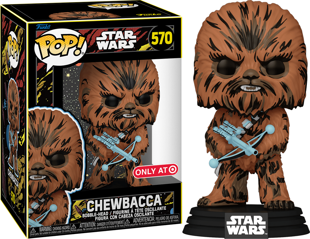 FUNKO POP! STAR WARS CHEWBACCA #570 (RETRO) (COMIC ADAPTATION) (TARGET EXCLUSIVE STICKER)