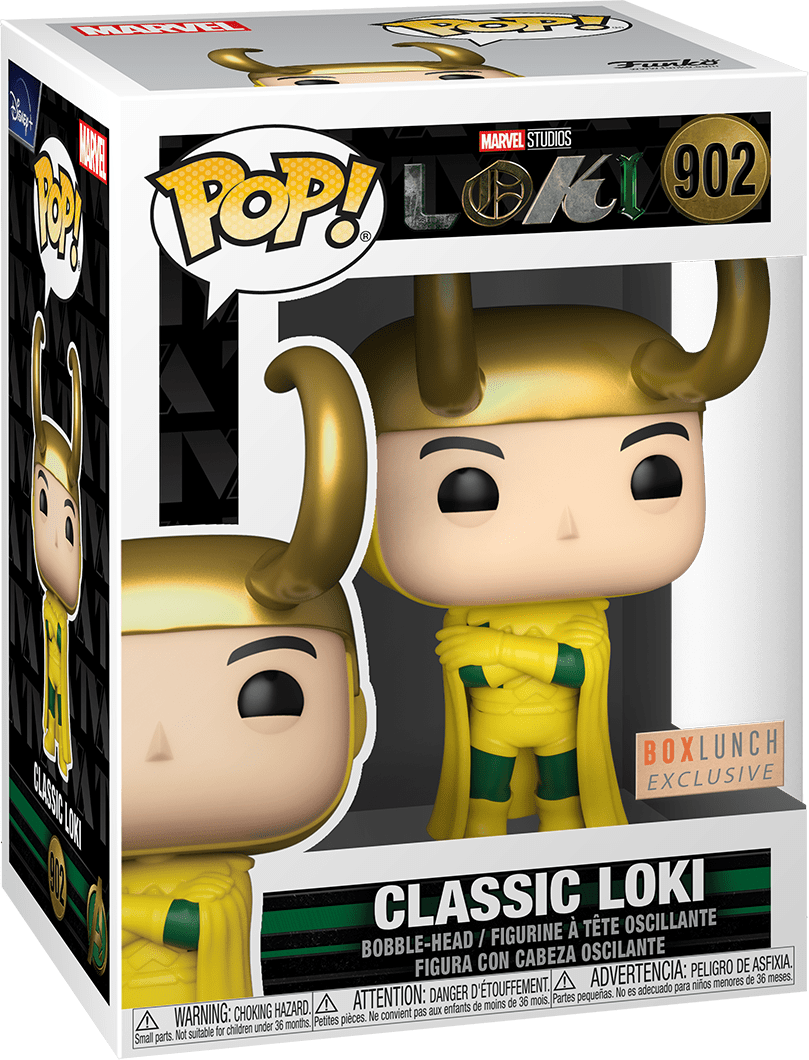 FUNKO POP! MARVEL LOKI TV SHOW: CLASSIC LOKI #902 (BOX LUNCH EXCLUSIVE STICKER) (📌CONDITION 9.5)