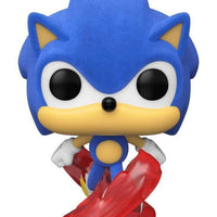 FUNKO POP! GAMES SONIC THE HEDGEHOG: CLASSIC SONIC #632 (FLOCKED) (FUNKO-SHOP EXCLUSIVE STICKER)