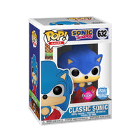 FUNKO POP! GAMES SONIC THE HEDGEHOG: CLASSIC SONIC #632 (FLOCKED) (FUNKO-SHOP EXCLUSIVE STICKER)
