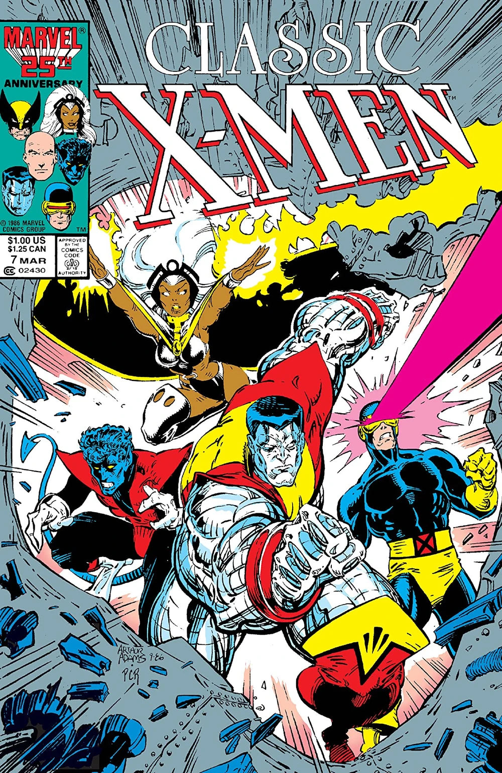 MARVEL COMICS CLASSIC X-MEN ISSUE #7 (REPRINT OF X-MEN #99) (DIRECT EDITION) (MAR 1987) (📌 CONDITION 8.5/9.0)