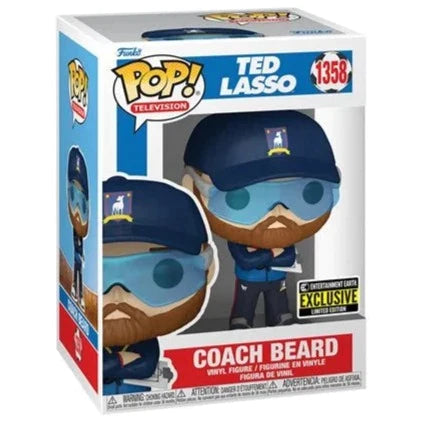 FUNKO POP! TELEVISION TED LASSO: COACH BEARD #1358 (ENTERTAINMENT EARTH EXCLUSIVE STICKER) (📌CONDITION 9.5)