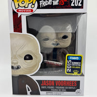 FUNKO POP! MOVIES FRIDAY THE 13TH: UNMASKED JASON VOORHEES #202 (LE 1,008) (2015 SHARED SUMMER CONVENTION STICKER) (📌CONDITION 9.5)