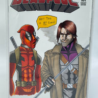 MARVEL COMICS DEADPOOL ISSUE #1 VOL #5 (BLANK COVER VARIANT) (DEADPOOL AND GAMBIT CUSTOM ART COVER BY CAJUN CAJOLE ART) (JAN 2016)