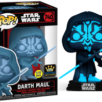 FUNKO POP! STAR WARS THE PHANTOM MENACE: GLOW DARTH MAUL (HOLOGRAM) #740 (FUNKO SPECIALTY SERIES STICKER) (📌CONDITION 9.5)