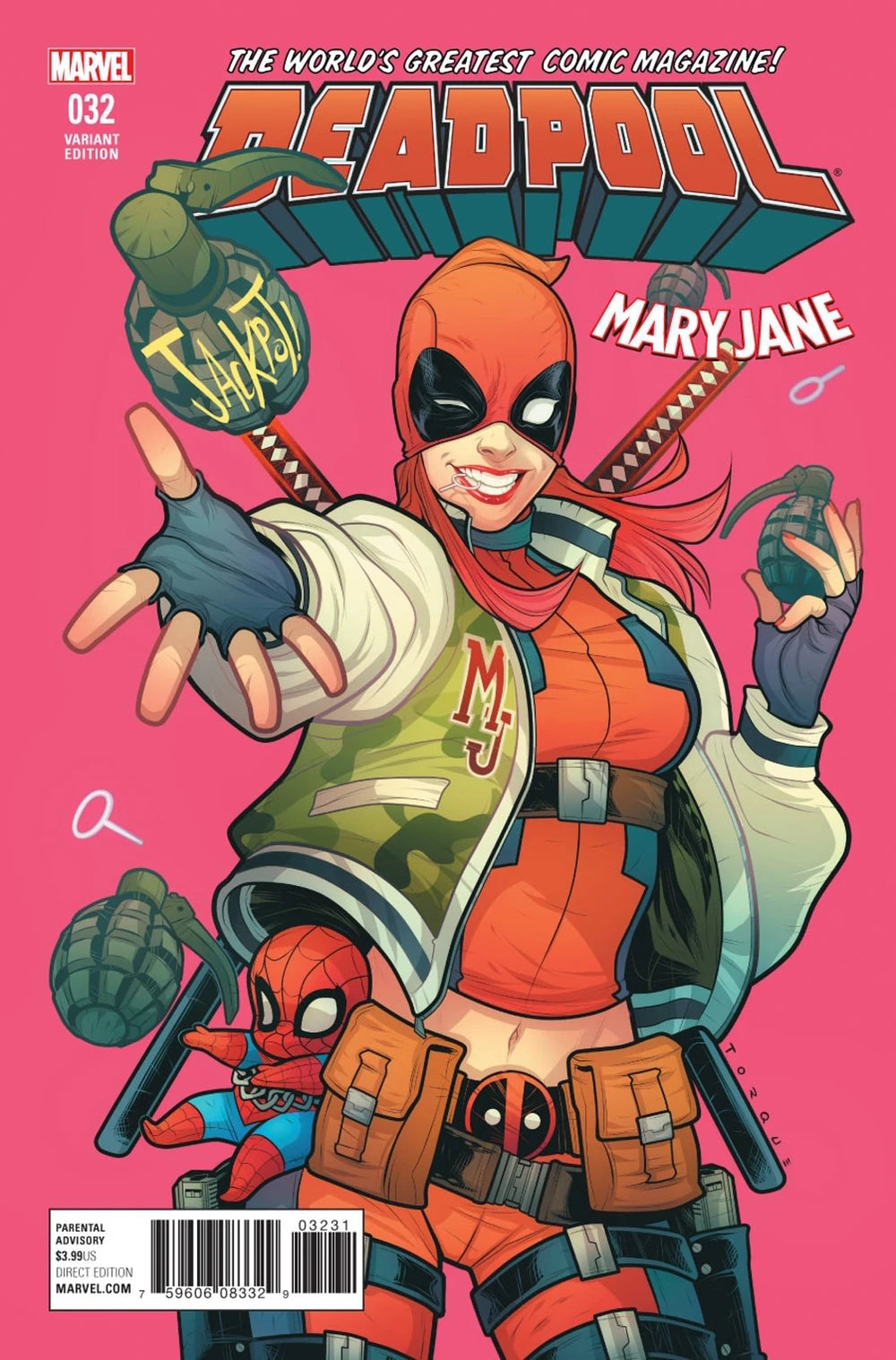 MARVEL COMICS DEADPOOL VOL. 4 ISSUE #32 (ELIZABETH TORQUE MARY JANE VARIANT COVER) (2017) (📌 CONDITION 9.5)