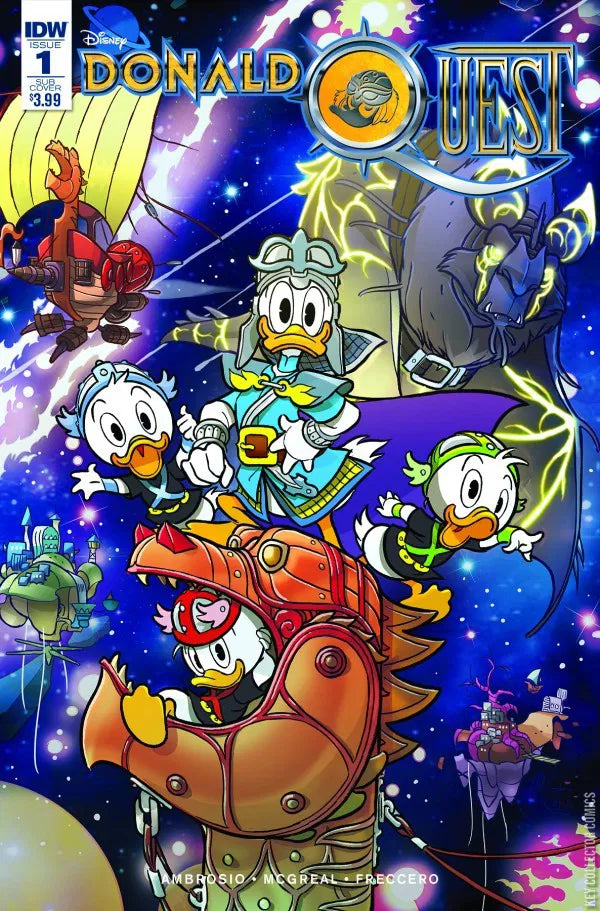 IDW COMICS DONALD QUEST ISSUE #1 (MINI-SERIES) (ANDREA FRECCERO SUBSCRIPTION VARIANT COVER) (NOV 2016) (📌 CONDITION 8.5/9.0)