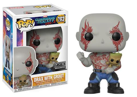 FUNKO POP! MARVEL GUARDIANS OF THE GALAXY VOL. 2: DRAX WITH GROOT #262 (F.Y.E. EXCLUSIVE STICKER)