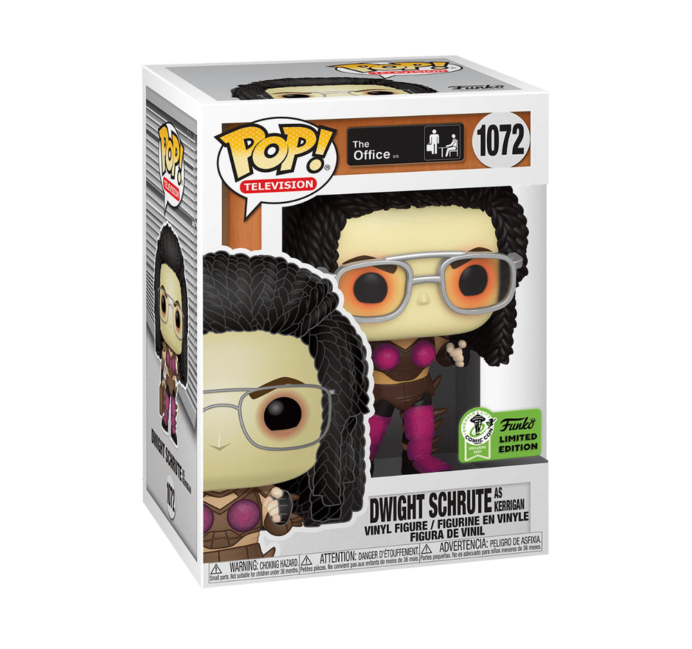 FUNKO POP! TELEVISION THE OFFICE: DWIGHT SCHRUTE AS KERRIGAN #1072 (2021 ECCC EXCLUSIVE STICKER)