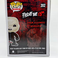 FUNKO POP! MOVIES FRIDAY THE 13TH: UNMASKED JASON VOORHEES #202 (LE 1,008) (2015 SDCC EXCLUSIVE STICKER) (📌CONDITION 4.0)