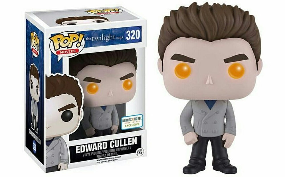 FUNKO POP! MOVIES THE TWILIGHT SAGA: EDWARD CULLEN (GOLD EYES) #320 (BARNES & NOBLE EXCLUSIVE STICKER) (📌CONDITION 8.5/9.0)
