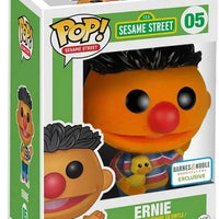 FUNKO POP! TELEVISION SESAME STREET: ERNIE (FLOCKED) #05 (BARNES & NOBLE EXCLUSIVE STICKER) (📌CONDITION 4.5)