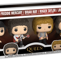 FUNKO POP! ROCKS QUEEN: FREDDIE MERCURY / BRIAN MAY / ROGER TAYLOR / JOHN DEACON (4-PACK) (WALMART EXCLUSIVE STICKER)