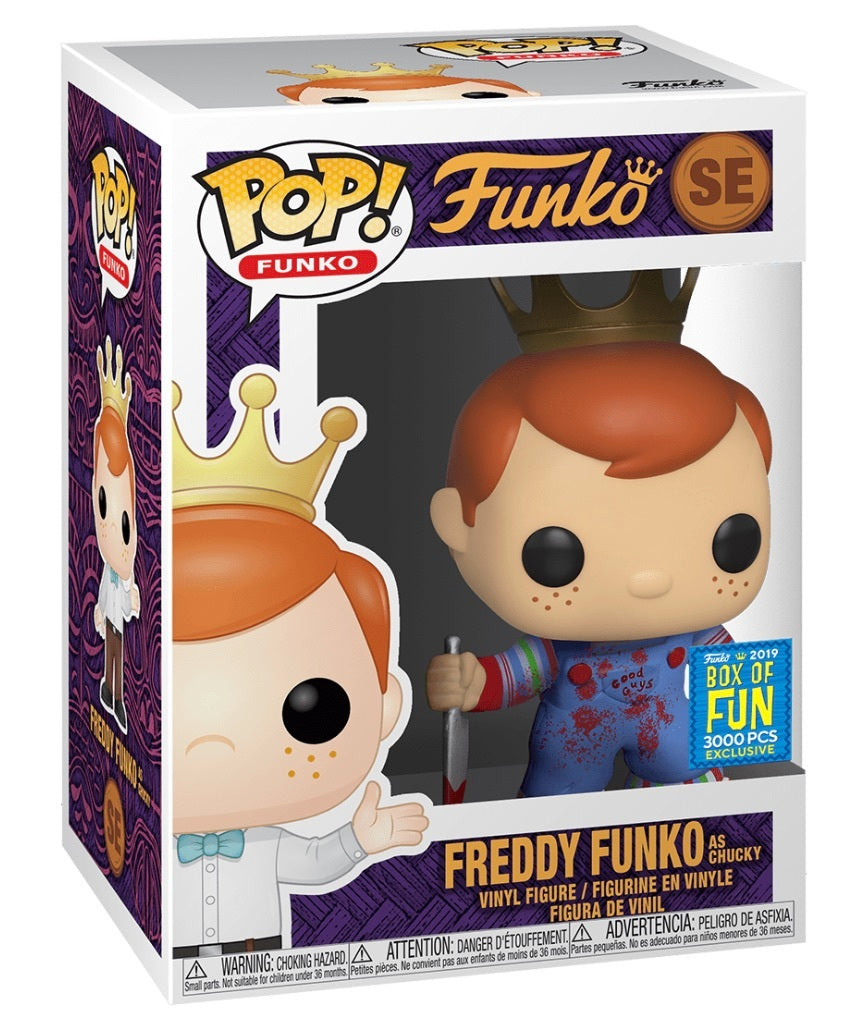FUNKO POP! FREDDY FUNKO / CHILD'S PLAY 2: BLOODY FREDDY FUNKO AS CHUCKY #SE (LE 3000) (2019 BOX OF FUN EXCLUSIVE STICKER) (📌 CONDITION 8.5/9.0)