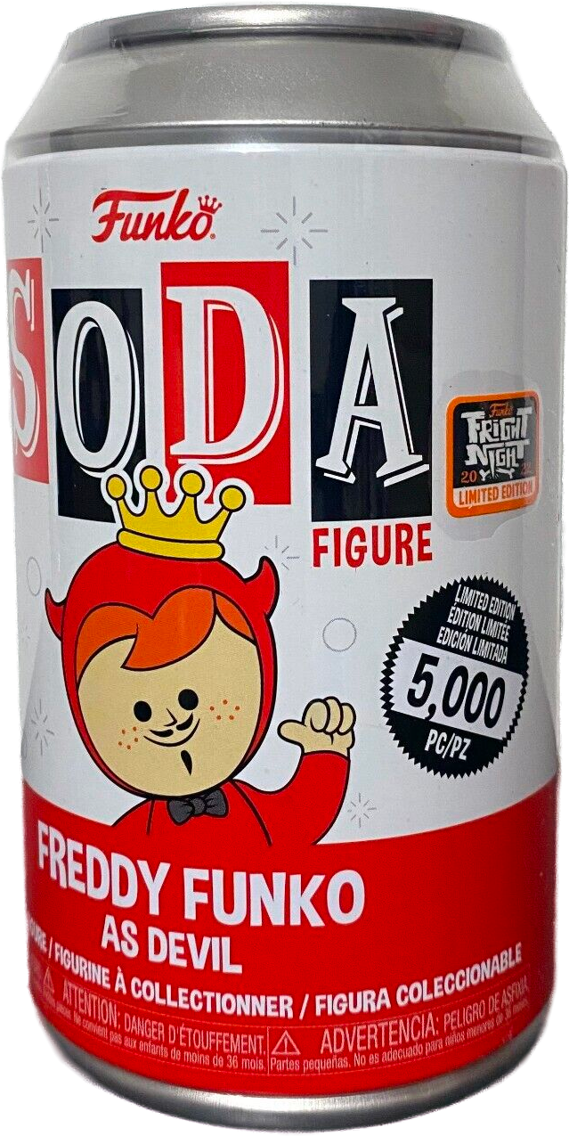 FUNKO SODA! FREDDY FUNKO AS DEVIL (LE 5,000) (SEALED / NEW) (2022 FRIGHT NIGHT EXCLUSIVE) (📌 CONDITION 9.5)
