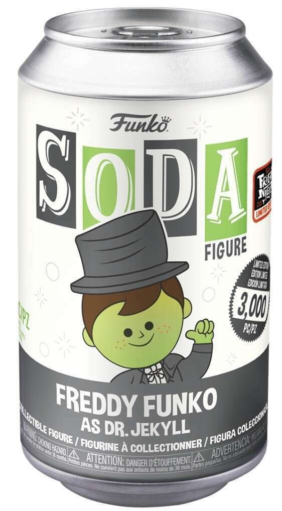 FUNKO SODA! FREDDY FUNKO AS DR. JEKYLL (GLOW) (LE 3,000) (SEALED) (2022 FRIGHT NIGHT EXCLUSIVE) (📌 CONDITION 9.5)