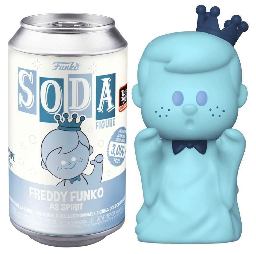 FUNKO SODA! FREDDY FUNKO: FREDDY FUNKO AS SPIRIT (BLUE) (NOT SEALED) (2022 FRIGHT NIGHT EXCLUSIVE) (📌 CONDITION 9.5)