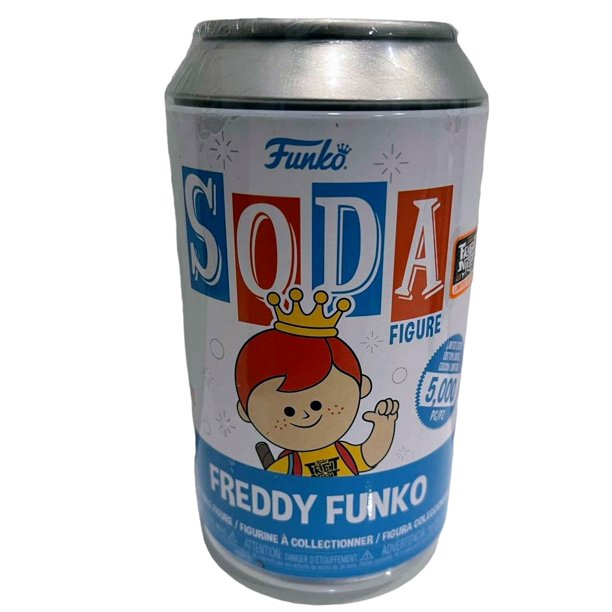 FUNKO SODA FIGURE! FREDDY FUNKO (FRIGHT NIGHT T-SHIRT) (LE 5,000) (ORANGE HAIR/YELLOW CROWN) (2022 FRIGHT NIGHT EXCLUSIVE STICKER)