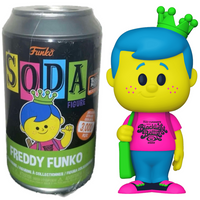 FUNKO SODA! FREDDY FUNKO W/ PINK FRIGHT NIGHT T-SHIRT (BLACKLIGHT) (LE 3,000) (NOT SEALED) (2022 FRIGHT NIGHT EXCLUSIVE) (📌 CONDITION 8.5/9.0)