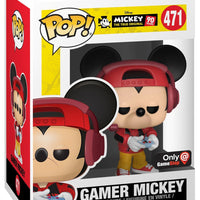 FUNKO POP! DISNEY MICKEY THE TRUE ORIGINAL 90 YEARS: GAMER MICKEY MOUSE #471 (GAMESTOP EXCLUSIVE STICKER)