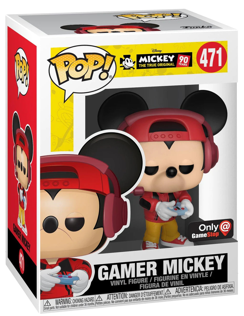 FUNKO POP! DISNEY MICKEY THE TRUE ORIGINAL 90 YEARS: GAMER MICKEY MOUSE #471 (GAMESTOP EXCLUSIVE STICKER)