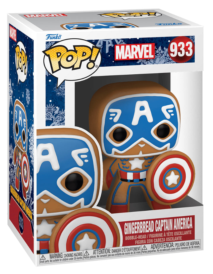 FUNKO POP! MARVEL GINGERBREAD CAPTAIN AMERICA #933