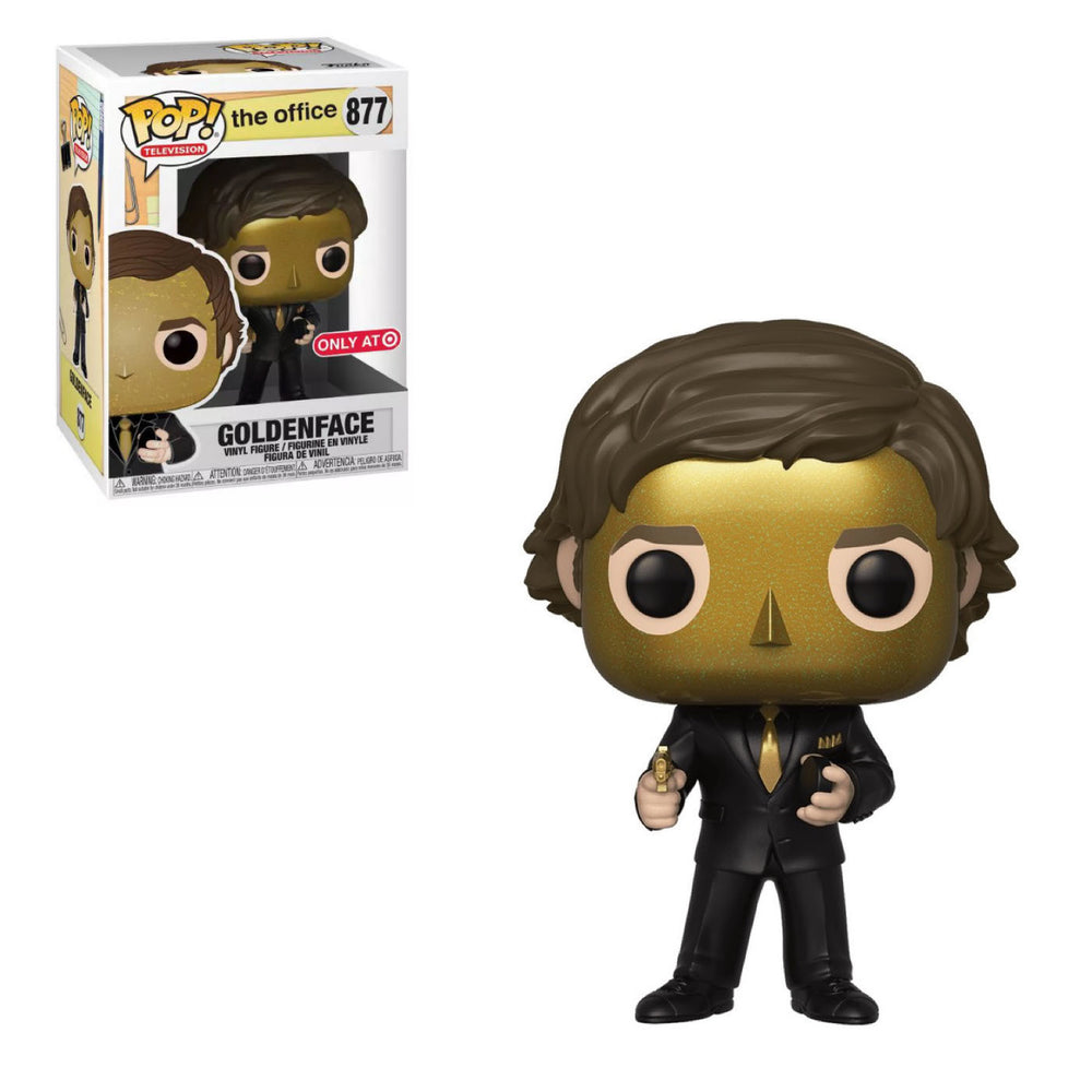 FUNKO POP! TELEVISION THE OFFICE: JIM HALPERT AS GOLDENFACE #877 (TARGET EXCLUSIVE STICKER)