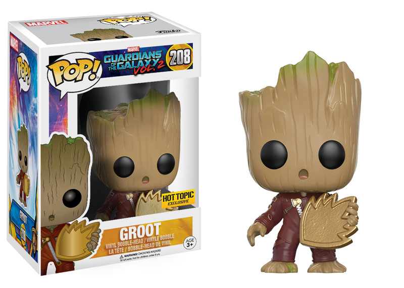 FUNKO POP! MARVEL GUARDIANS OF THE GALAXY: GROOT #208 (HOT TOPIC EXCLUSIVE STICKER) (📌CONDITION 8.5/9.0)
