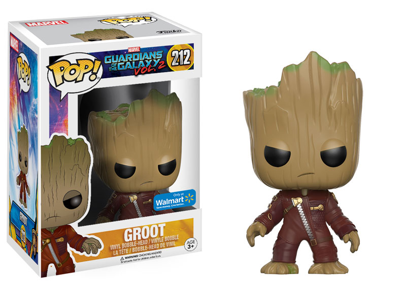 FUNKO POP! MARVEL GUARDIANS OF THE GALAXY: GROOT #212 (WALMART EXCLUSIVE STICKER) (📌CONDITION 8.5/9.0)