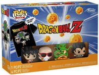 
              FUNKO POCKET POP! & TEE ANIMATION DRAGON BALL Z: GOKU / MASTER ROSHI / SHENRON / VEGETA (GROUP UP DRAGONBALL Z) (4-PACK POCKET POP & TEE COMBO) (SIZE 2XL) (📌CONDITION 9.5)
            